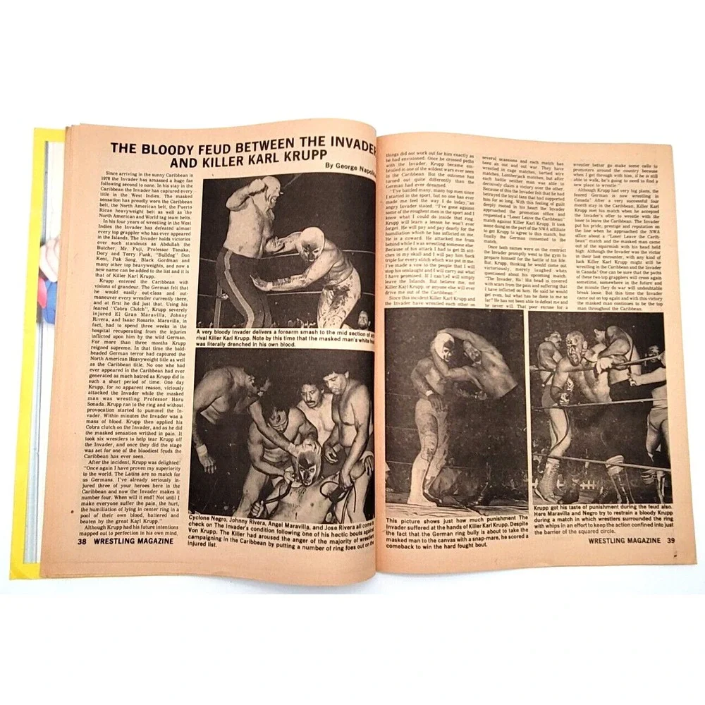 WRESTLING NEWS WRESTLING DEC 1981 KERRY VON ERICH RICK MARTEL RAY STEVENS‎